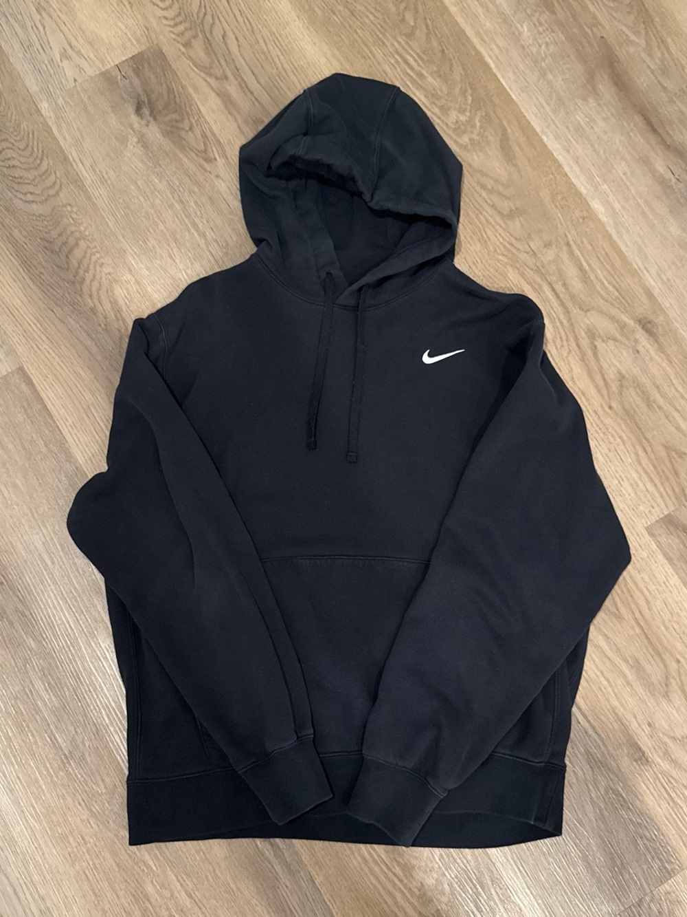 Nike Black Hoodie with White Swoosh Logo